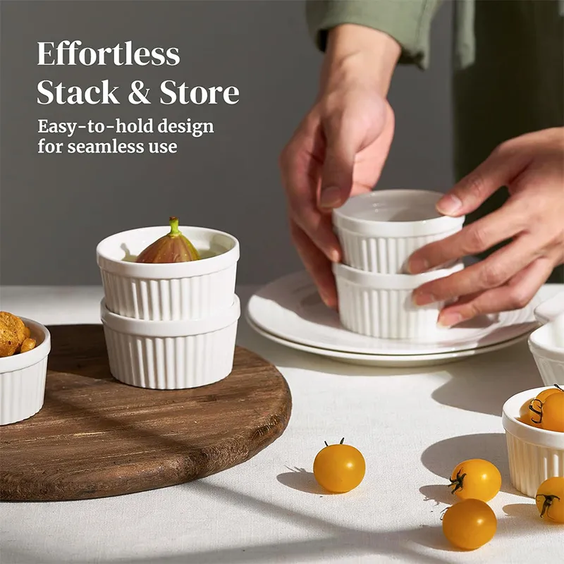 4 унции керамическая ёмкость для запекания — подходит для крем-брюле и суфле в мини-формах (4)