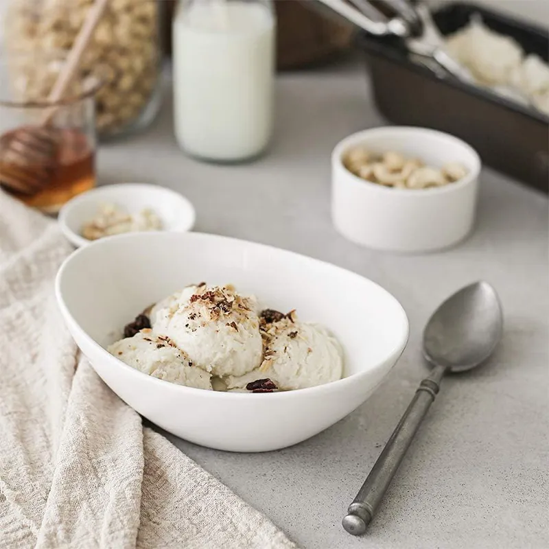 7-дюймовая белая керамическая чаша в форме юаньбао111 (5)