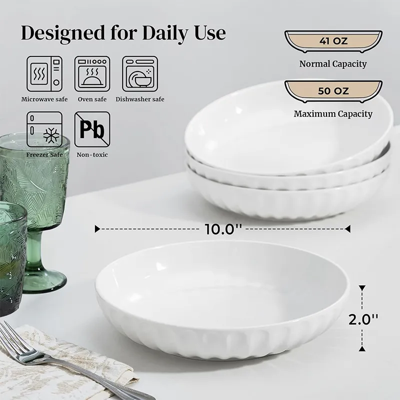 9,8-дюймовая тыквенная чаша — миска для пасты, большая 10-дюймовая чаша для сервировки салатов (5)