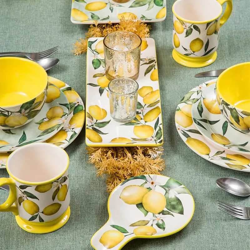 Креативная лимонная тарелка — керамическая фруктовая тарелка в стиле инстаграм (2)