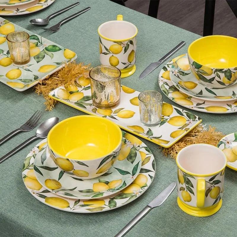 Креативная лимонная тарелка — керамическая фруктовая тарелка в стиле инстаграм (3)