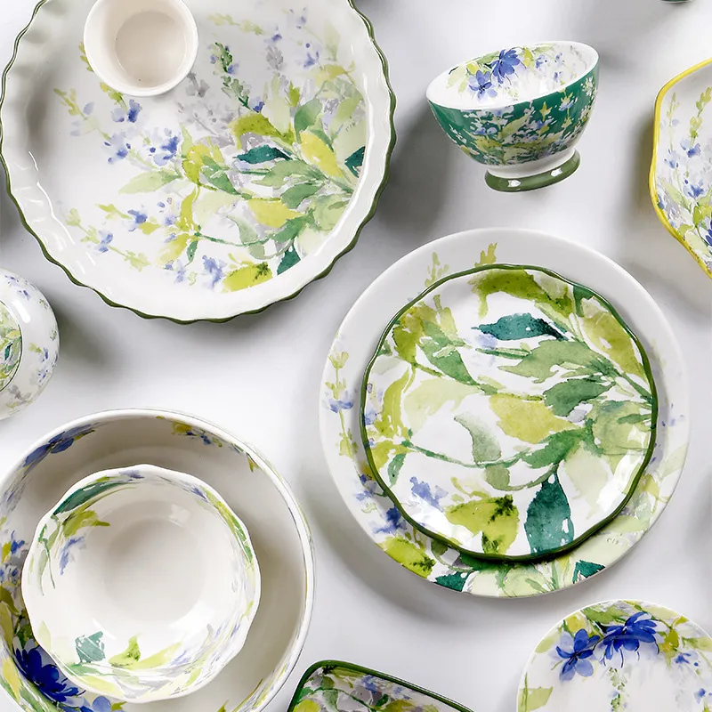 Креативная паста-тарелка в стиле кантри — глубокая керамическая тарелка для фруктов (2)