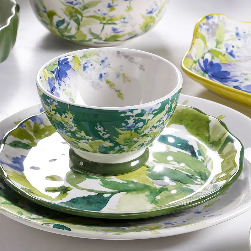 Креативная паста-тарелка в стиле кантри — глубокая керамическая тарелка для фруктов (3)