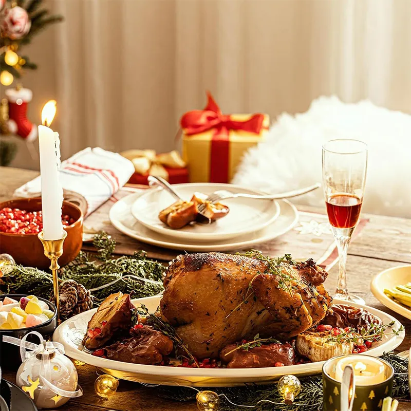 Набор из 3 овальных рыбо-мясных блюд с утолщённым краем 121416 дюймов (5)