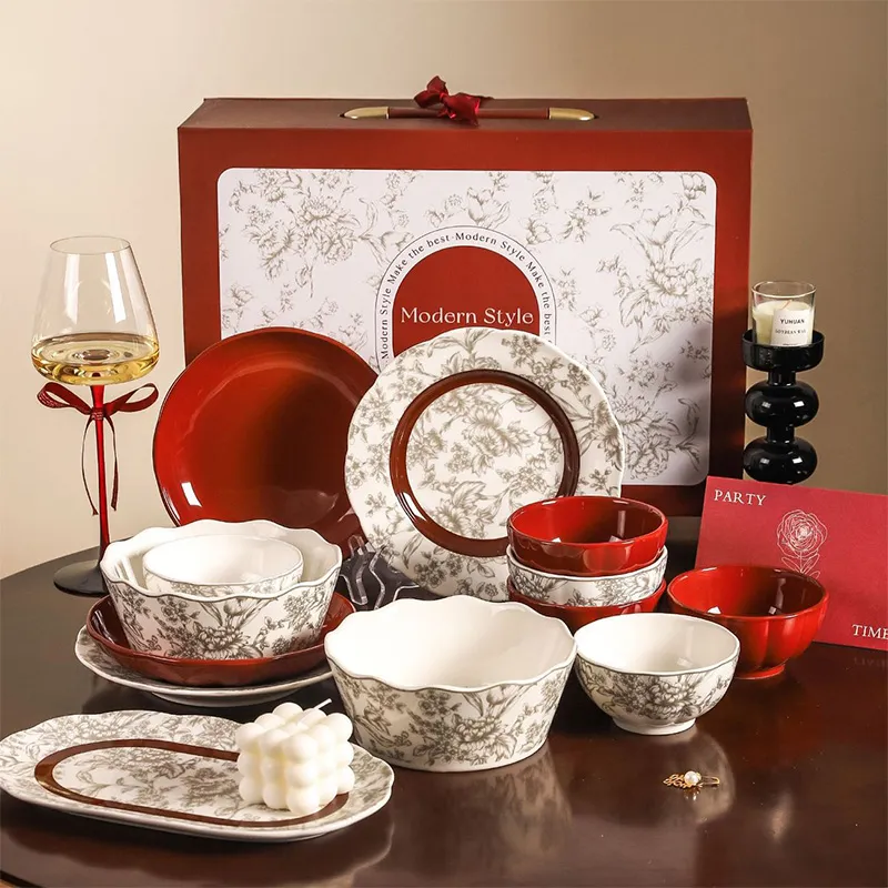 Набор посуды — подарочная коробка с изысканной и практичной посудой для помолвки, свадьбы или в подарок новобрачным (1)