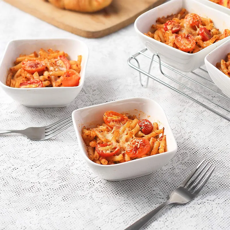 Полуквадратная десертная чаша — 8-унцевая термостойкая форма для запекания, форма для крем-брюле (3)